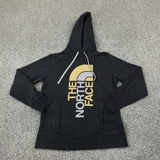 North Face Sweater Womens Medium Gray Logo Outdoor Zip Sweatshirt Hoodie Casual