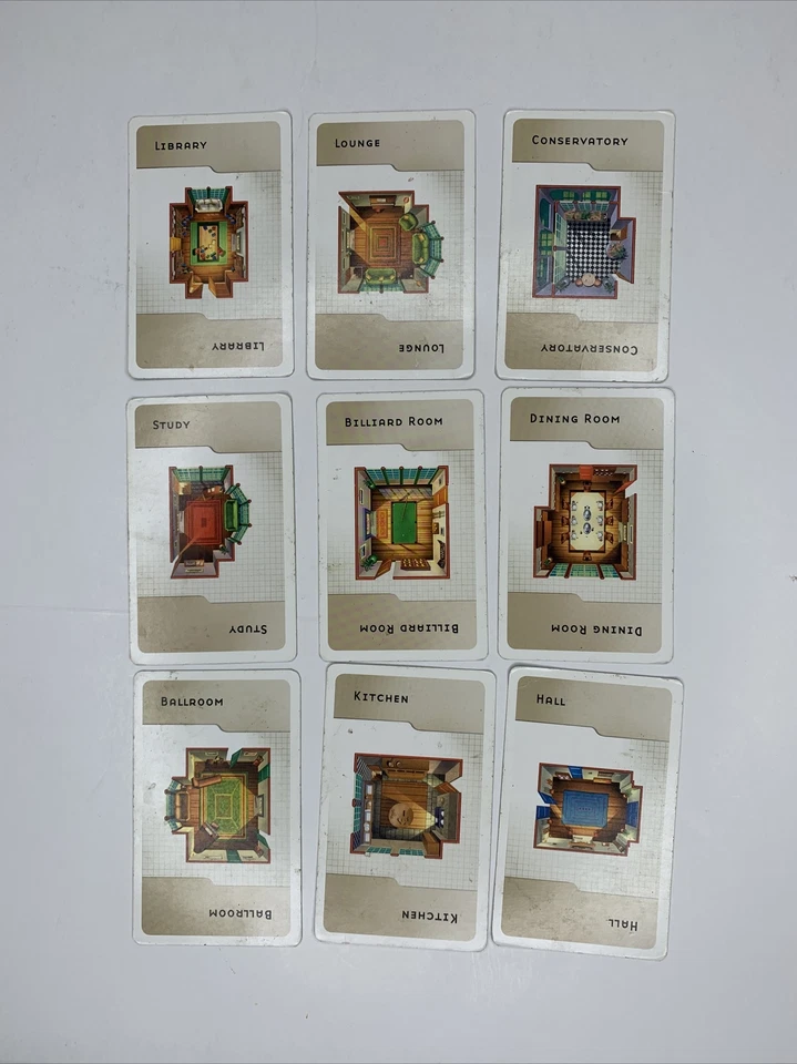 Сменный ручной игровой планшет 2002 Clue комнатные карты оружие карты 5 карт подозреваемых - Изображение 3 из 4