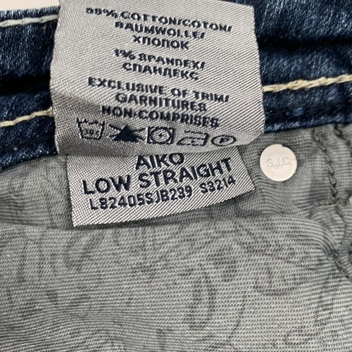 Silver Jeans Aiko Low Straight Leg W26 L32 Medium Wash Thick Stitch New NWT - Picture 7 of 7