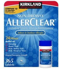 Kirkland Signature Non-Drowsy AllerClear Antihistamine 10mg., 365 Tablets