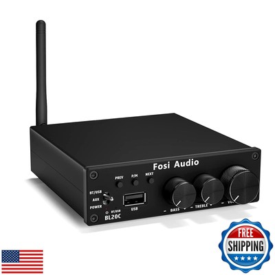 Fosi Audio BL20C Bluetooth 5.0 Stereo Audio Receiver Amplifier 320 Watts 2.1 