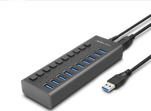 Acasis-10-port-USB-3-0-Splitter-With-Power-Supply-Multi-interface-Expansion-HUB