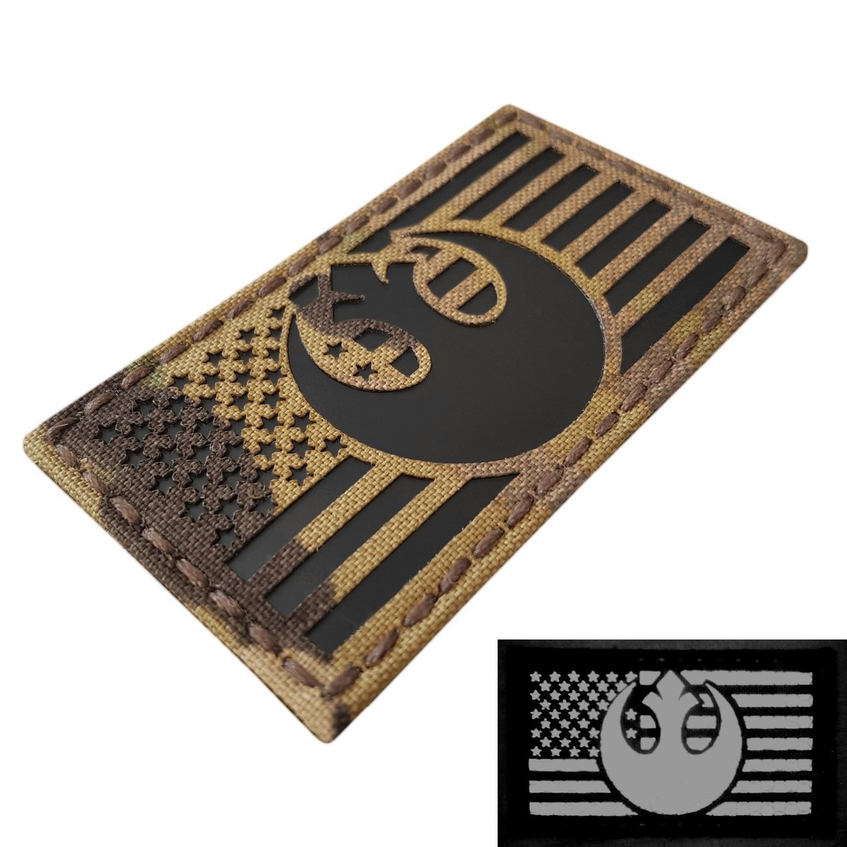 IR Infrared Star Wars Rebel Alliance USA flag multicam morale laser hook  patch