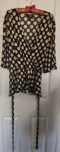 EVENING By ECI New York Sparkly Dots XL Blouse - Picture 2 of 3