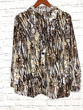 Chico's Zenergy Size 2 / Large / 12 Women's Light Jacket Animal Print