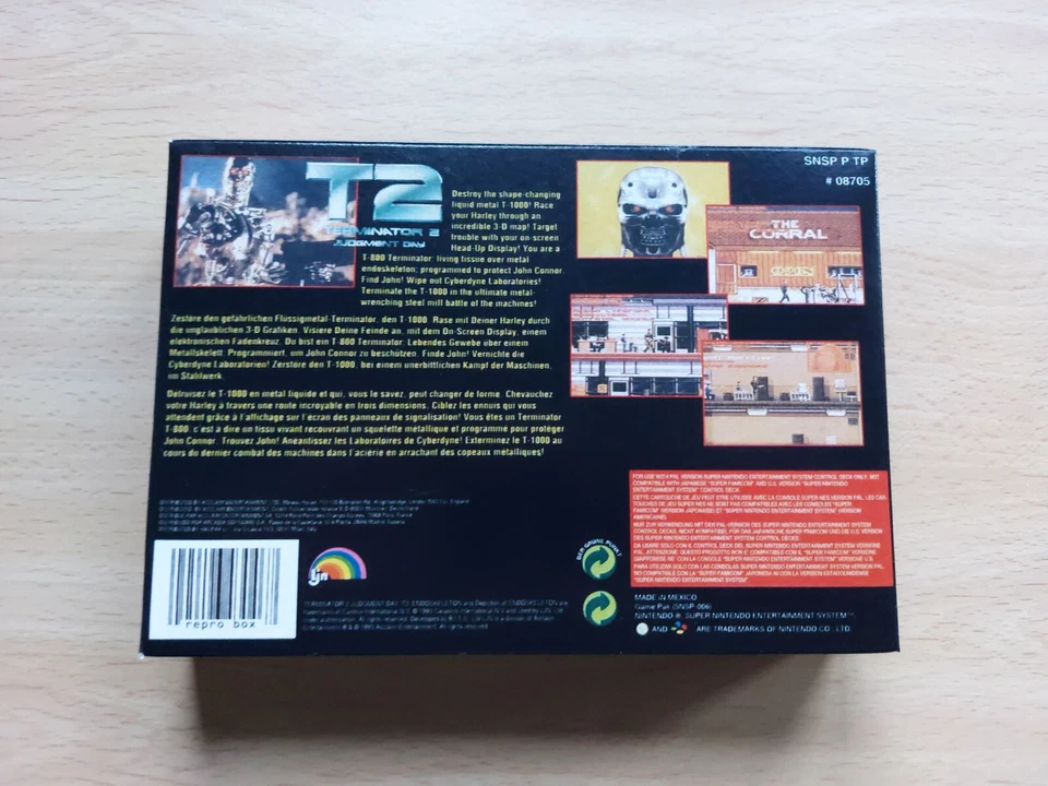 Caja y manual de reemplazo de Terminator 2 Judgment Day - Imagen 3 de 4