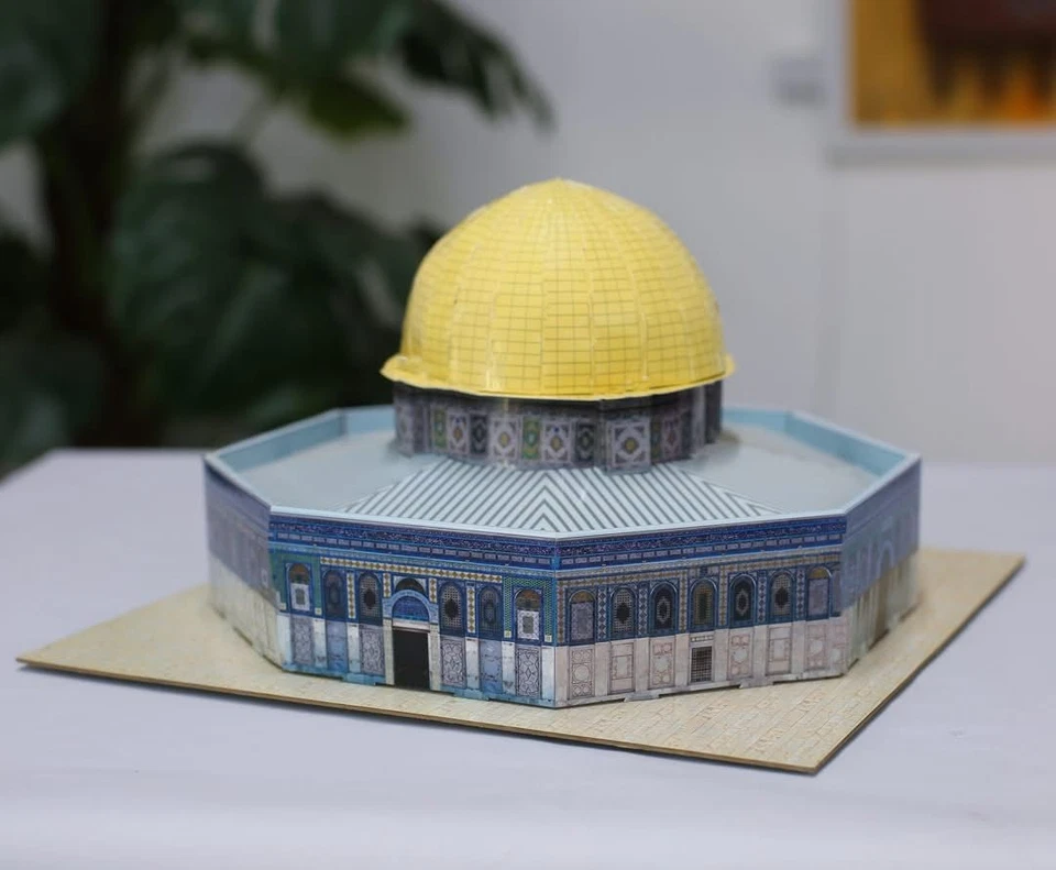 Dome of the Rock 3D Paper Model Kit – Islamic Landmark DIY Puzzle Jerusalem - Image 2 of 4