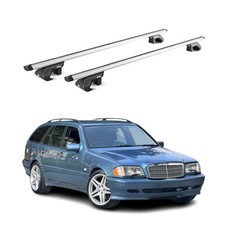 Dachträger für Mercedes C Klasse S202 S203 S204 Kombi 1993-2014 90kg Grau 2x ABE