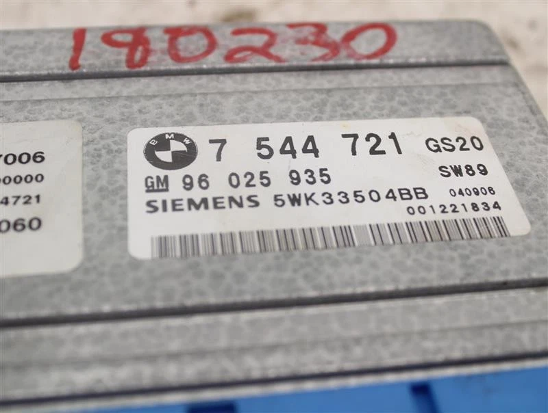 TRANSMISSION COMPUTER BMW 325xi 2004 04 2005 05 7544721 990819 - Изображение 3 из 4
