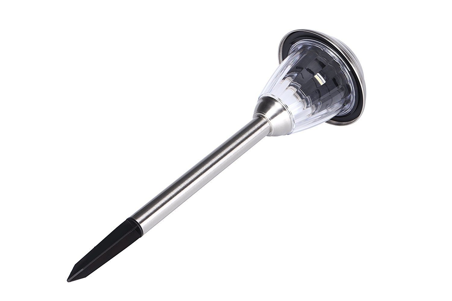 Solar Outdoor Lights 8-Pack Stainless Steel Pathway Landscape Lights for Outd...