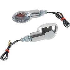 K&S Universal Ultra Small Mini Stalk Chrome Marker Lights w/Clear Lens (25-8356)
