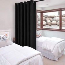 Total Privacy Room Divider Blackout Curtain - Thermal Curtains for Patio Door