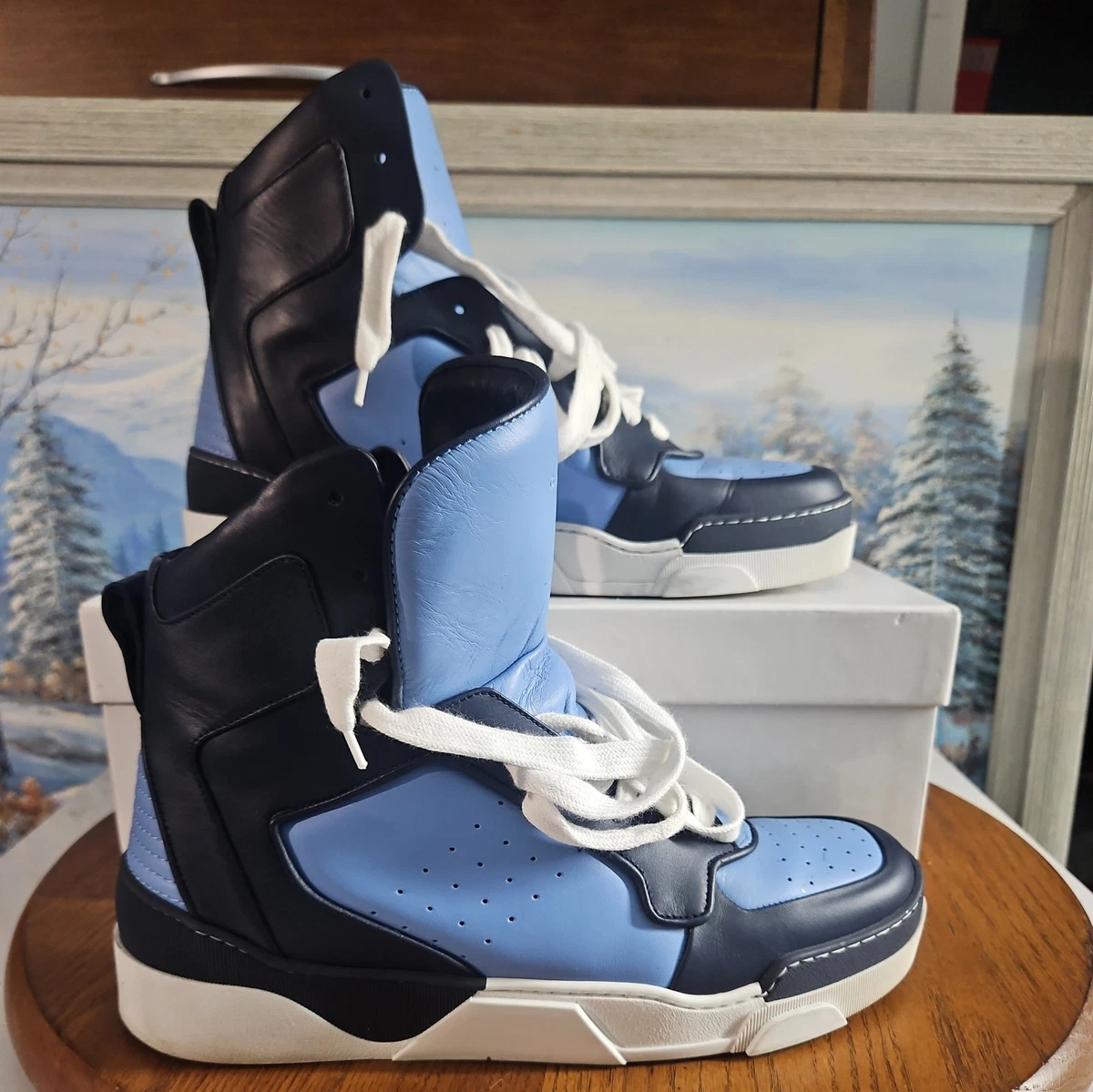 GIVENCHY shoes Size 10 for sale Givenchy Blue Glitter Sneakers | Size 10 (PREOWNED  main image 2