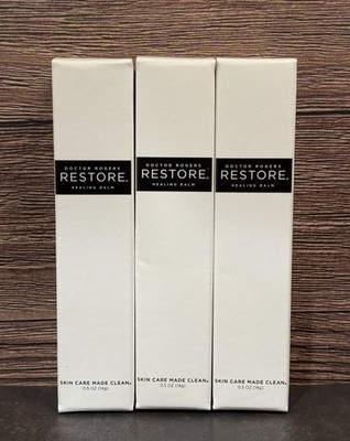 Doctor Rogers Restore Healing Balm .5oz - Multi Purpose Clean Skincare Lot Of 3