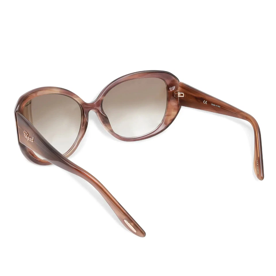 Gafas de sol Chopard acetato a rayas marco beige degradado lentes camel 95221-0147 Foto 2 de 4