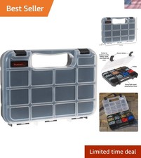 Hardware Organizer Box with Dividers - 14 Compartment Small Parts Organizer P...