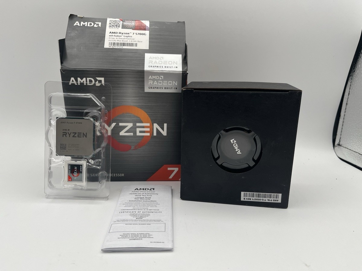 AMD Ryzen 7 5700G 5000 Series AM4 Socket 8 Core 16 Thread