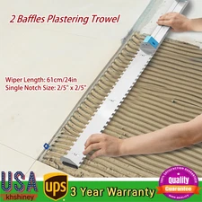 24 in Wall Tile Leveling Tool Square Notch Tiling Masonry Hand Trowel 2/5"x2/5"