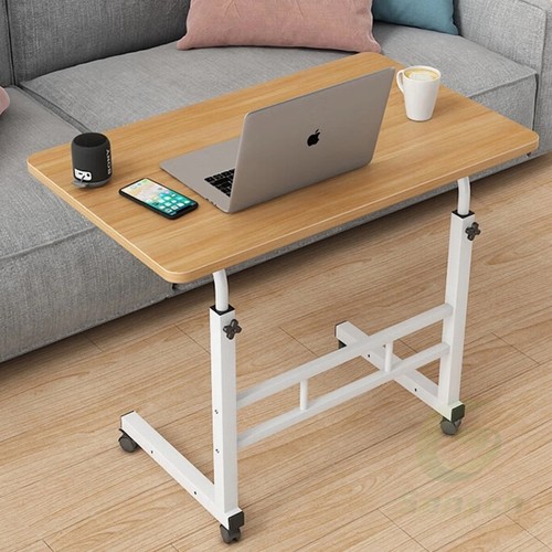 90cm Laptoptisch Betttisch Notebooktisch Pflegetisch mit Rollen Höhenverstellbar - Bild 2 von 11