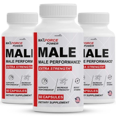 (3 Pack) Max Force Power Male Capsules Advanced Support Supplement Capsules