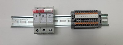 Eaton CHM Fuse Holder + Phoenix Contact Typ PT 2,5 Terminal Blocks + Din Rail