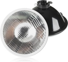 7 Inch LED Glass Headlight - High/Low Beam Conversion - Single Unit Chrome 1 Pcs