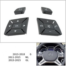 For Mercedes Benz GLA GLK ML SL SLK Steering Wheel Switch Cover(Mocha color)12