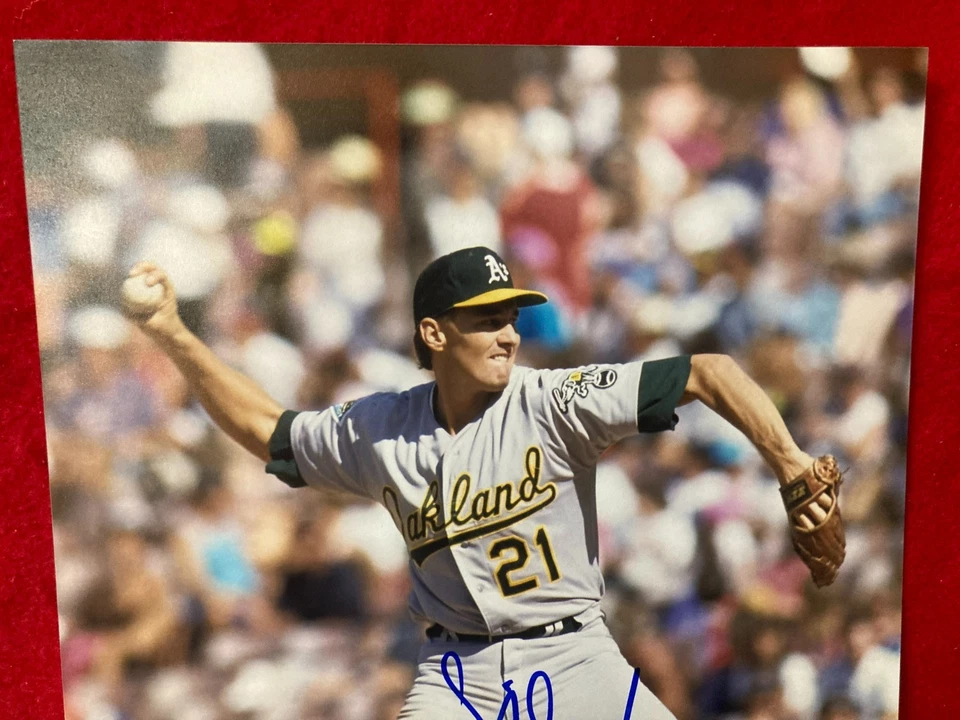 MIKE MOORE Oakland A's Athletics SIGNED Autographed 8x10 Photo 1989 WSC All Star - Image 4 of 4