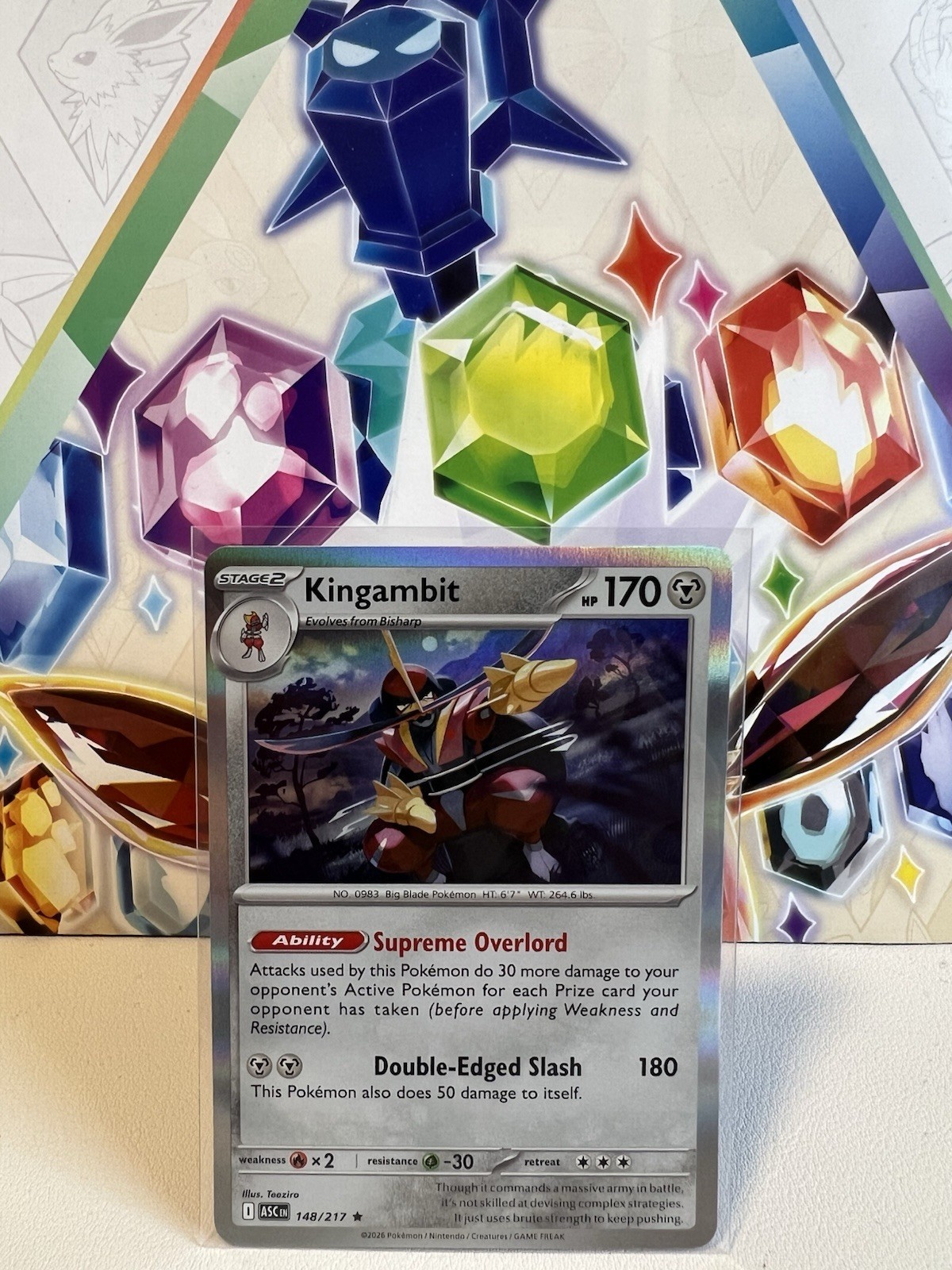 Kingambit 148/217 Holo Rare - Pokemon TCG Ascended Heroes - NM