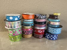 Lot of Mixed Ribbon - 26 Spools - Mixed Sizes/Prints - NEW  