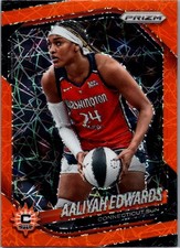 2025 Panini Prizm WNBA #94 Aaliyah Edwards Orange Velocity Prizms