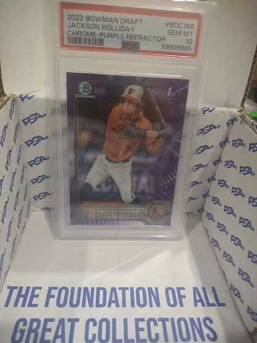 2022 Bowman Draft - Chrome Jackson Holliday #BDC-168 Purple Refractor /250 (RC)