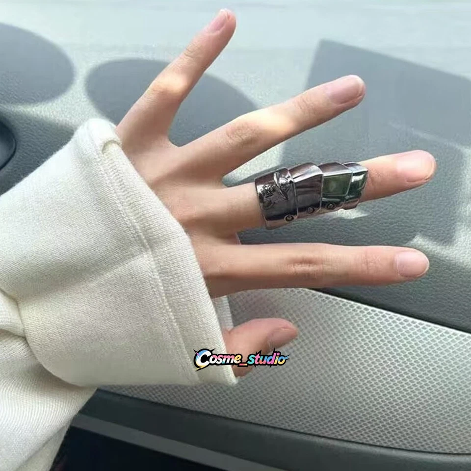 Anime Oosaki Nana Cosplay Anillo de Metal Armadura Nudillo Dedo Anillos Hip Hop Foto 2 de 4