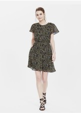 Banana Republic Floral Dress With Pockets Flutter Sleeve Size L