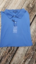 Peter Millar Crown Crafted Mens Tailored Fit Striped Performance Jersey Polo XXL
