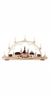 Schwibbogen Seiffener Dorf, LäNge 80 Cm, Natur, Elektrisch Beleuchtet (230V, ...