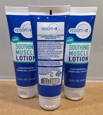 Epsom-It Soothing Muscle Epsom Salt Lotion Tube, 3.5 Fl Oz Lot of 3