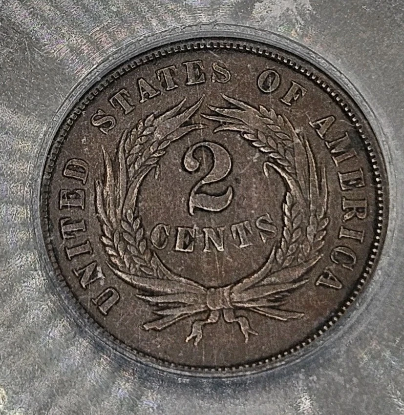 1868 Two Cent Piece | ICG VF30 - Image 4 of 4