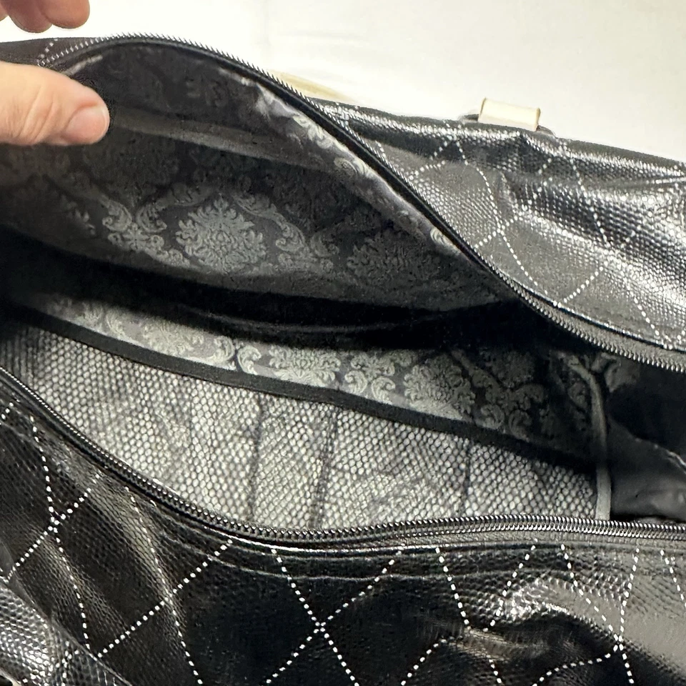 Bolso de Viaje Organizador Vintage Mary Kay Grande Negro Crema Consultor Starter Foto 4 de 4