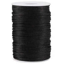 3MM 55 Yards Black Nylon Cord, Wind Chime Cord for Bracelet Necklace Jewelry ...
