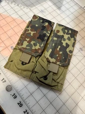 USMC Coyote Brown MOLLE II Double Mag Pouch - Flectarn Camo 