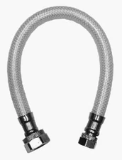 Faucet Connector,Reinforced Poly Vinyl,3/8 Compressionx1/2 FIPx12 In. - 7228-12-