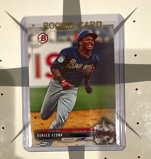 2017 Bowman Draft Ronald Acuña Jr. RC Rookie Card #BD-39 Atlanta Braves. rookie card picture