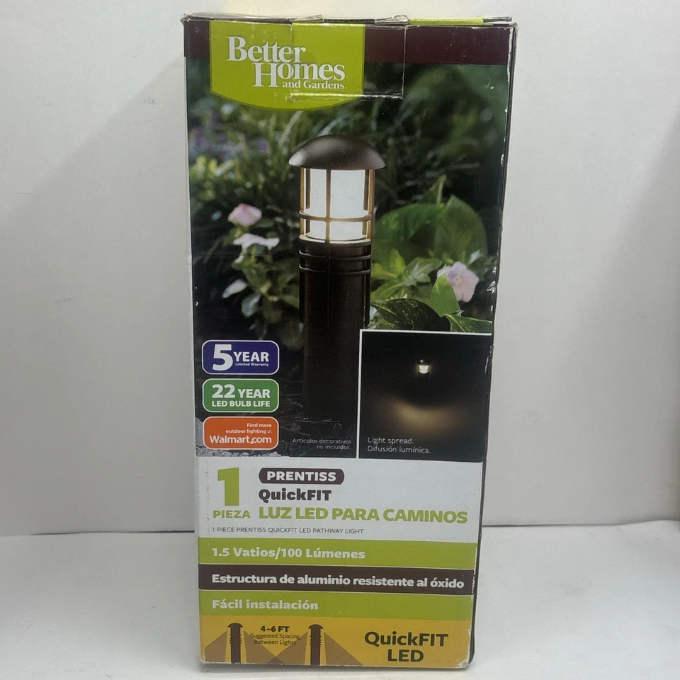Better Homes & Gardens QuickFIT LED Pathway Lights Prentiss Bronze Set of 3 NOS - Image 2 of 4
