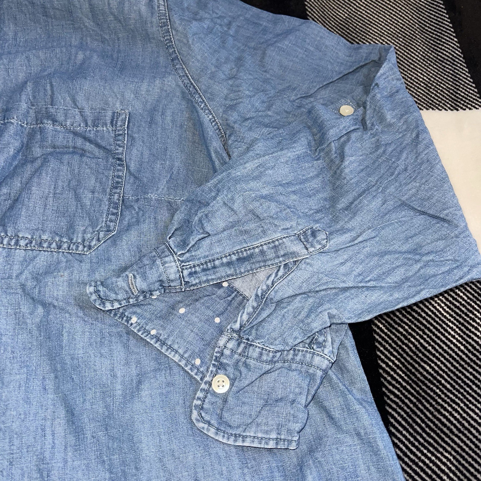 Talbots Chambray Button Down Shirt - image 3