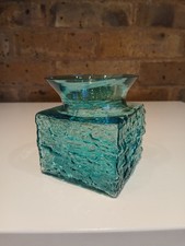 Boxed DARTINGTON FT101 Kingfisher Blue Textured Polar Posy Vase Frank Thrower