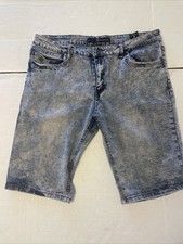 Vintage Roca Wear Baggy Jean Shorts Mens Sz 38 y2k 90s Hip Hop Light Wash Denim