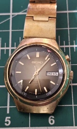 SEIKO 4006-6080 Automatic Watch Vintage Mens Bell-Matic Brown Dial 17 Jewels
