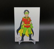 Original ROBIN Artist Sketch Card 1/1 David Icon - PSC - ATC - ACEO - DC Comics
