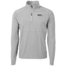 Seattle Seahawks Cutter  Buck Adapt Eco Knit Hybrid Recycled Quarter-Zip Raglan
